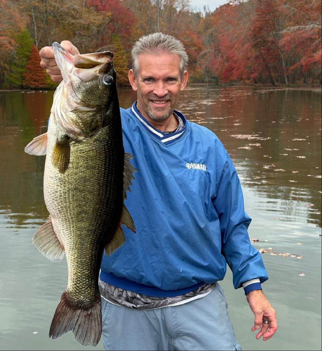 Randy Miller with his Watts Bar Reservoir large-mouth bass