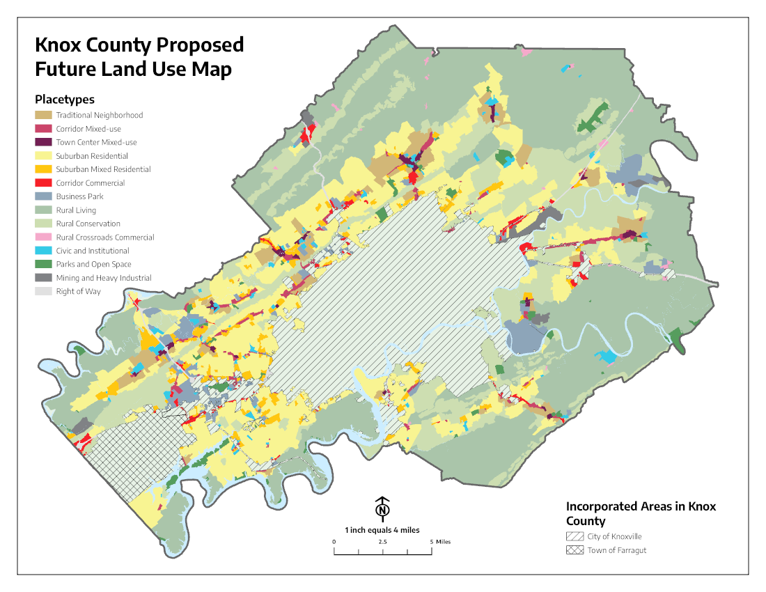 Knox County, TN proposed future land use map