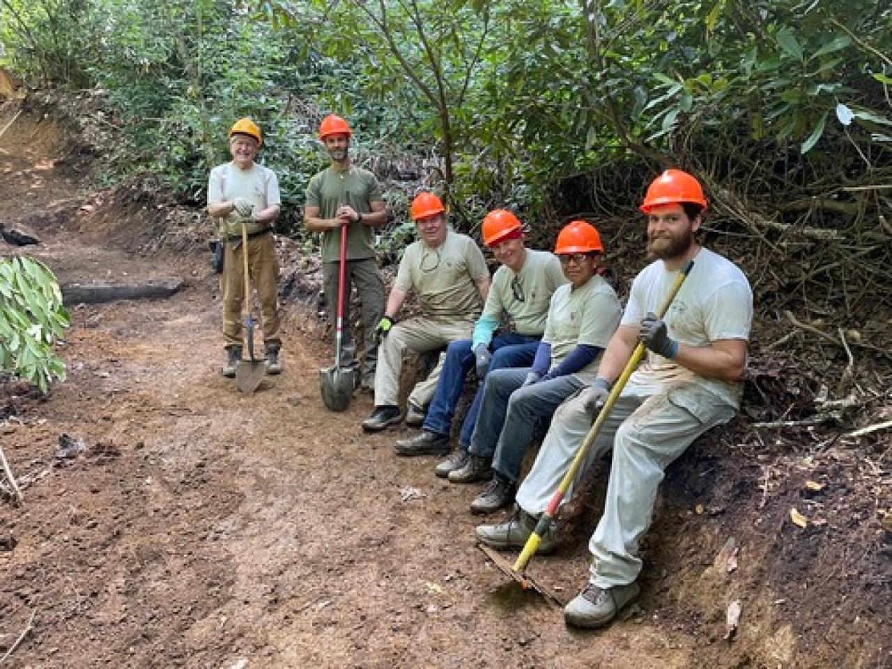 Trail crew taking a break
